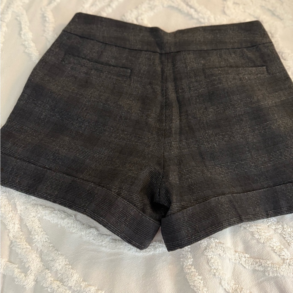 Ted Baker Gray High Waist Plaid Shorts - Picture 9 of 11